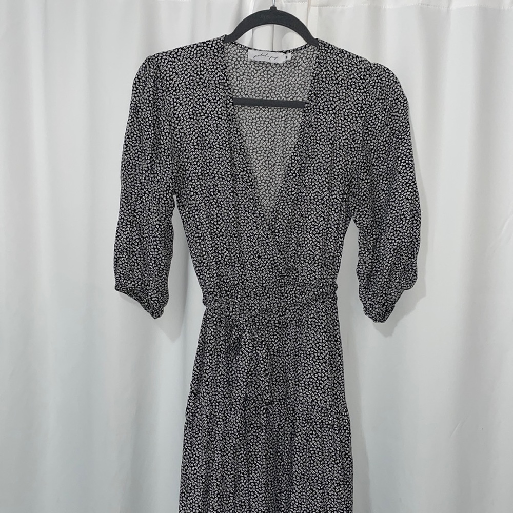 Petal & Puff Wrap Dress Midi